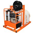 Pickup Truck Skid Diesel Pressure Washer Oil Fired Burner