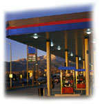 gas station power washing